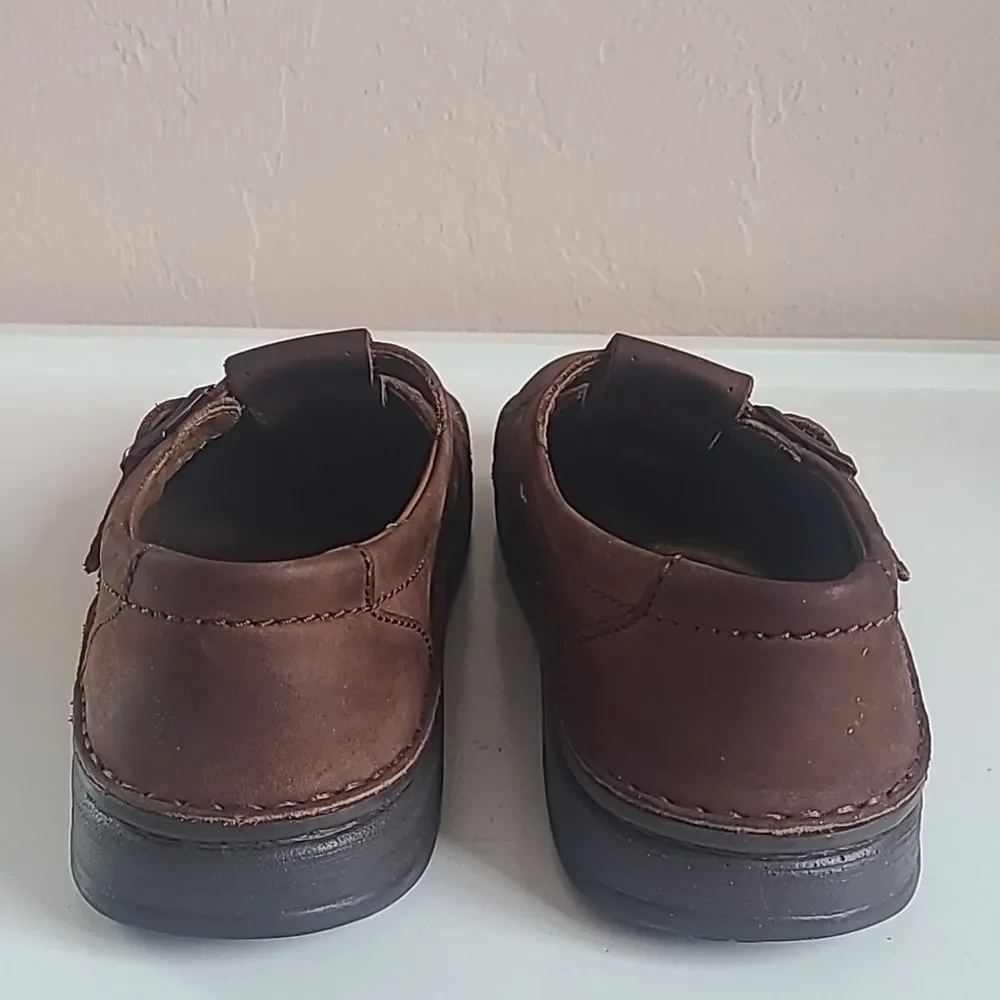 Footprints Birkenstock Madeira Brown Leather Fisherman Shoes Unisex Size EU 42